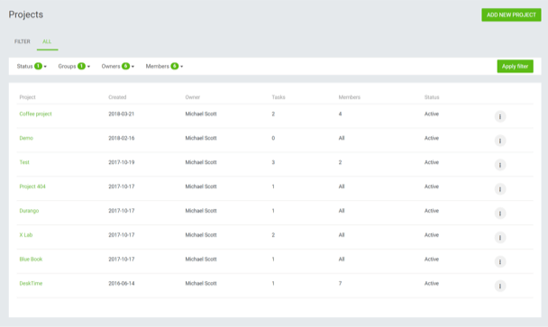 Project time tracking software